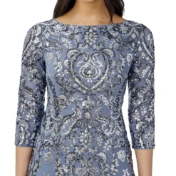 Adrianna Papell Stretch Sequin Sheath Dress With 3/4 Length Sleeves -Cheap Styleocity Store A1E 8asSlkL